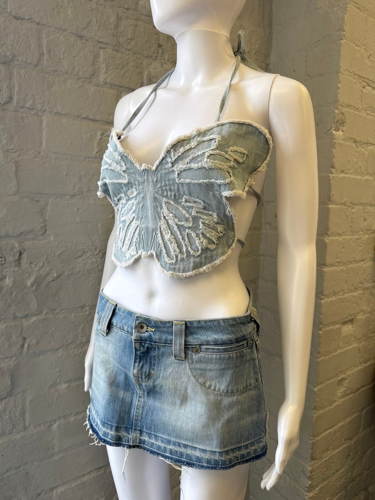 Ben Sherman Vintage Light Blue Denim Mini Skirt
