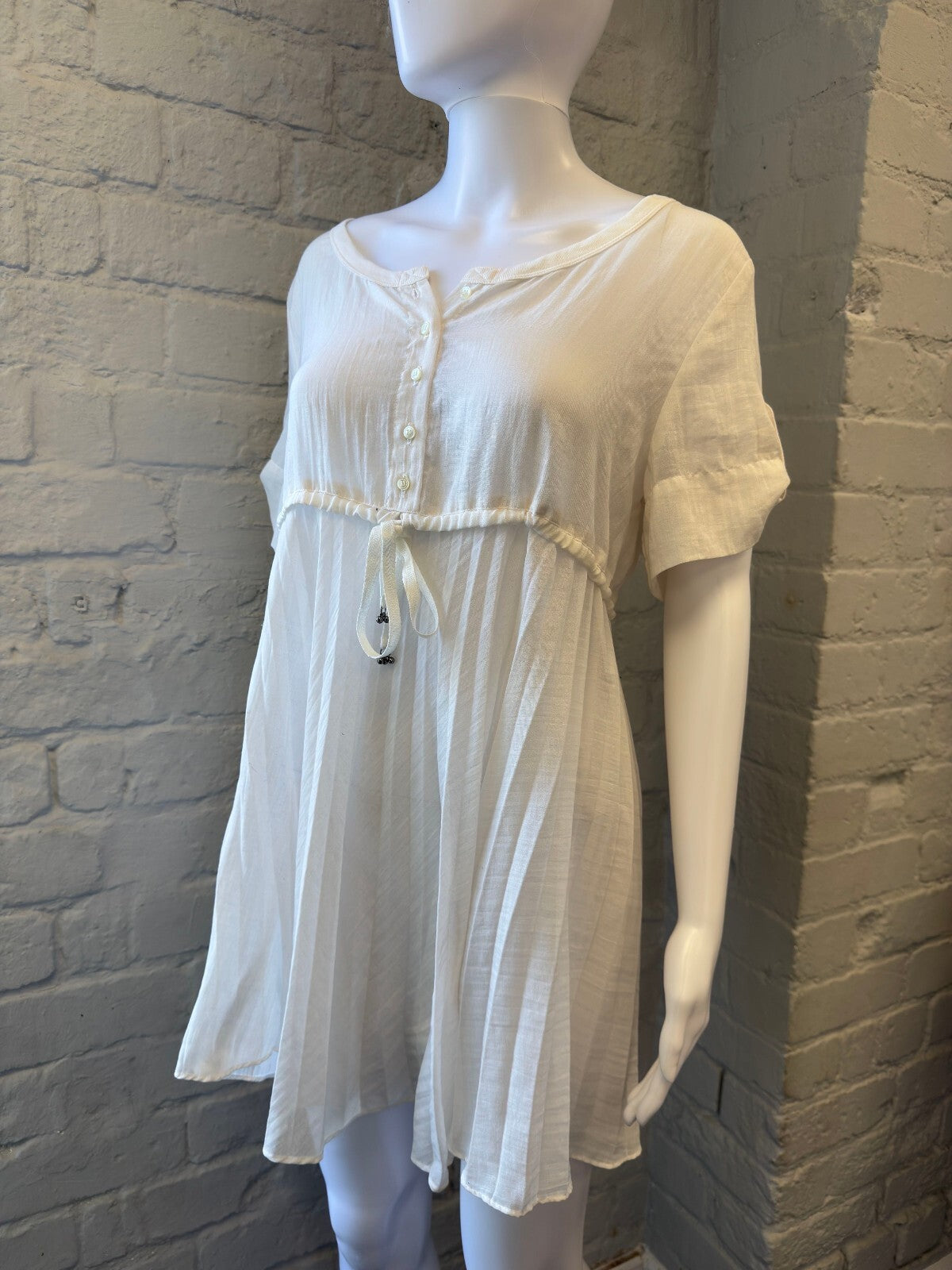 Cop Copine White Sheer Mini Dress