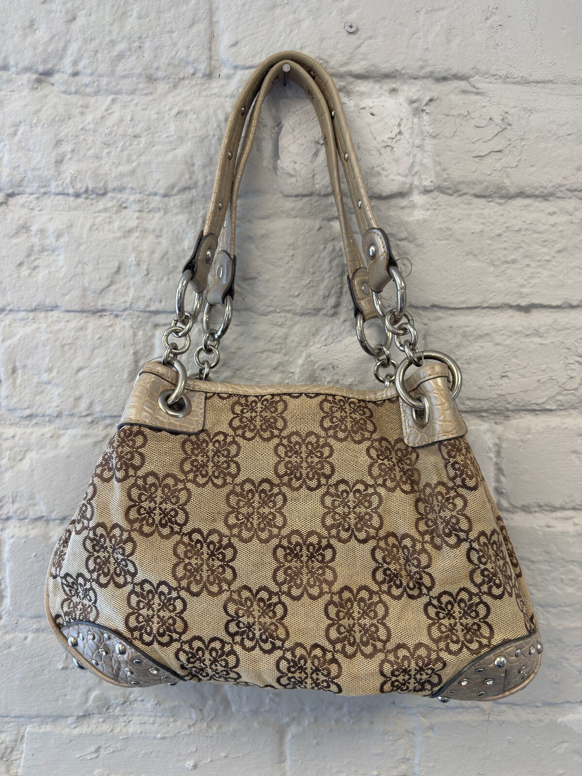 Kathy Zeeland Brown Patterned Handbag