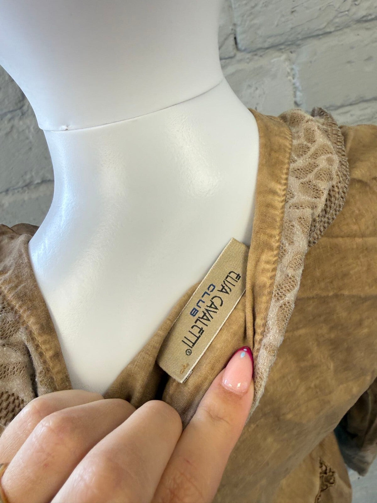 Brown Vintage Long Sleeve Button-Up Shirt
