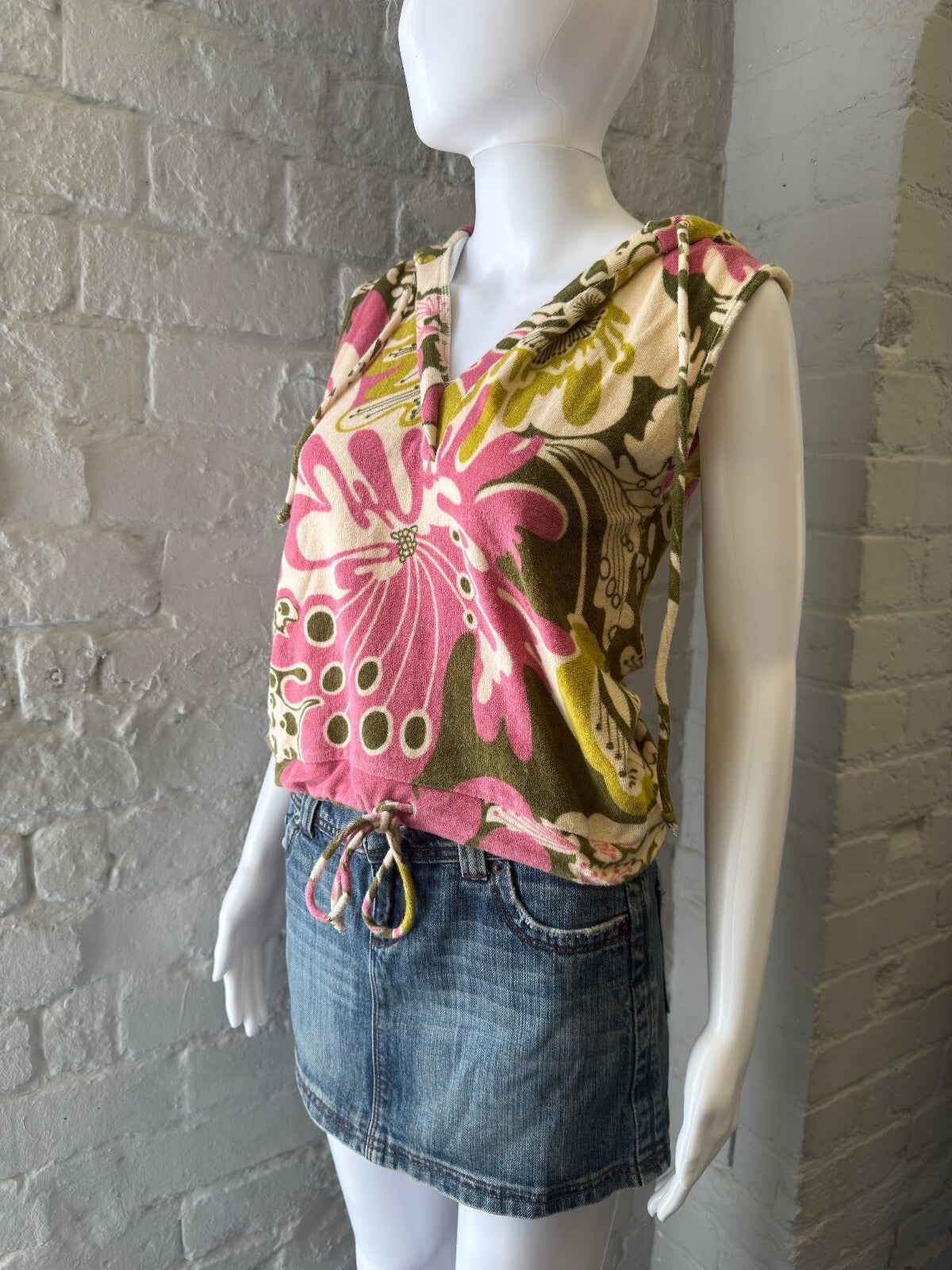 Sisi Tank Hooded Floral Print Top