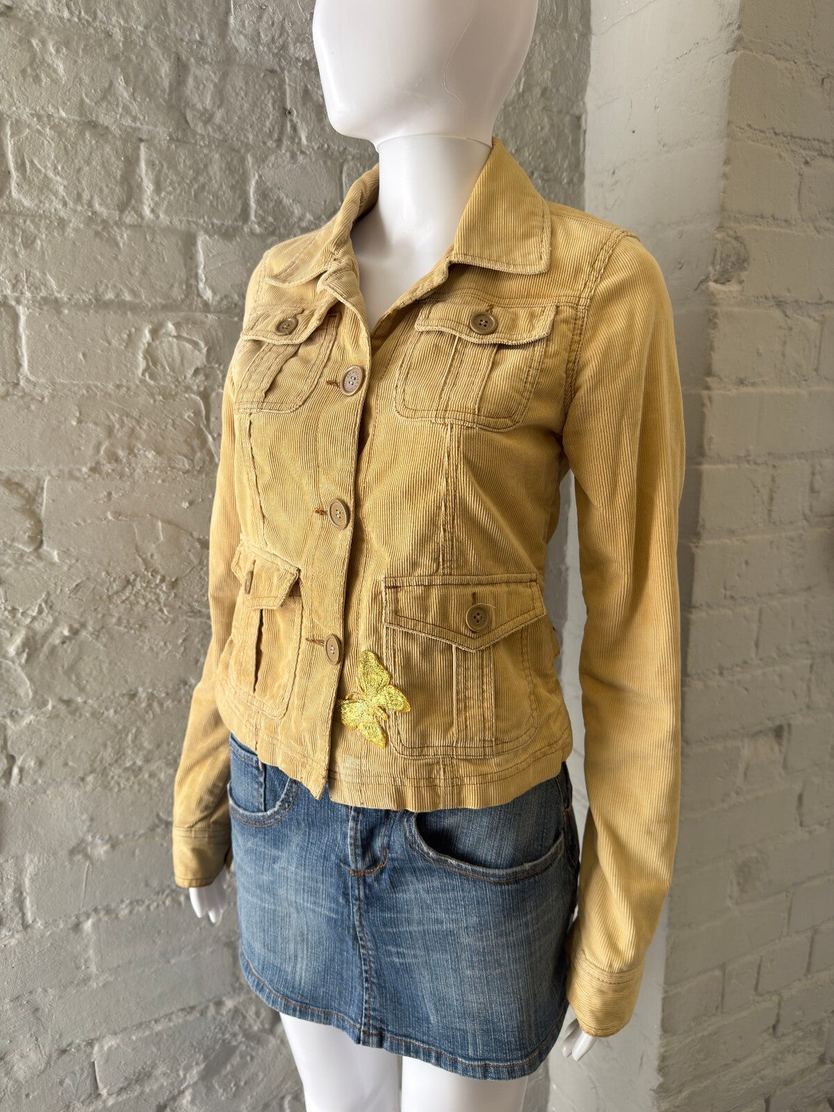 Abercrombie Yellow Corduroy Jacket