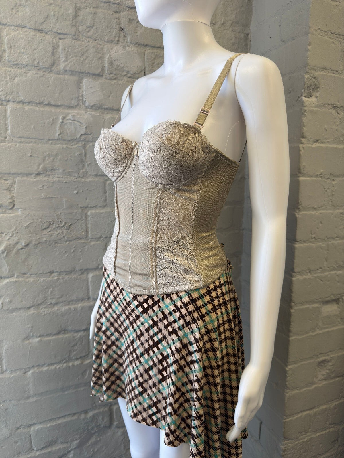 Cream Lace Corset Top