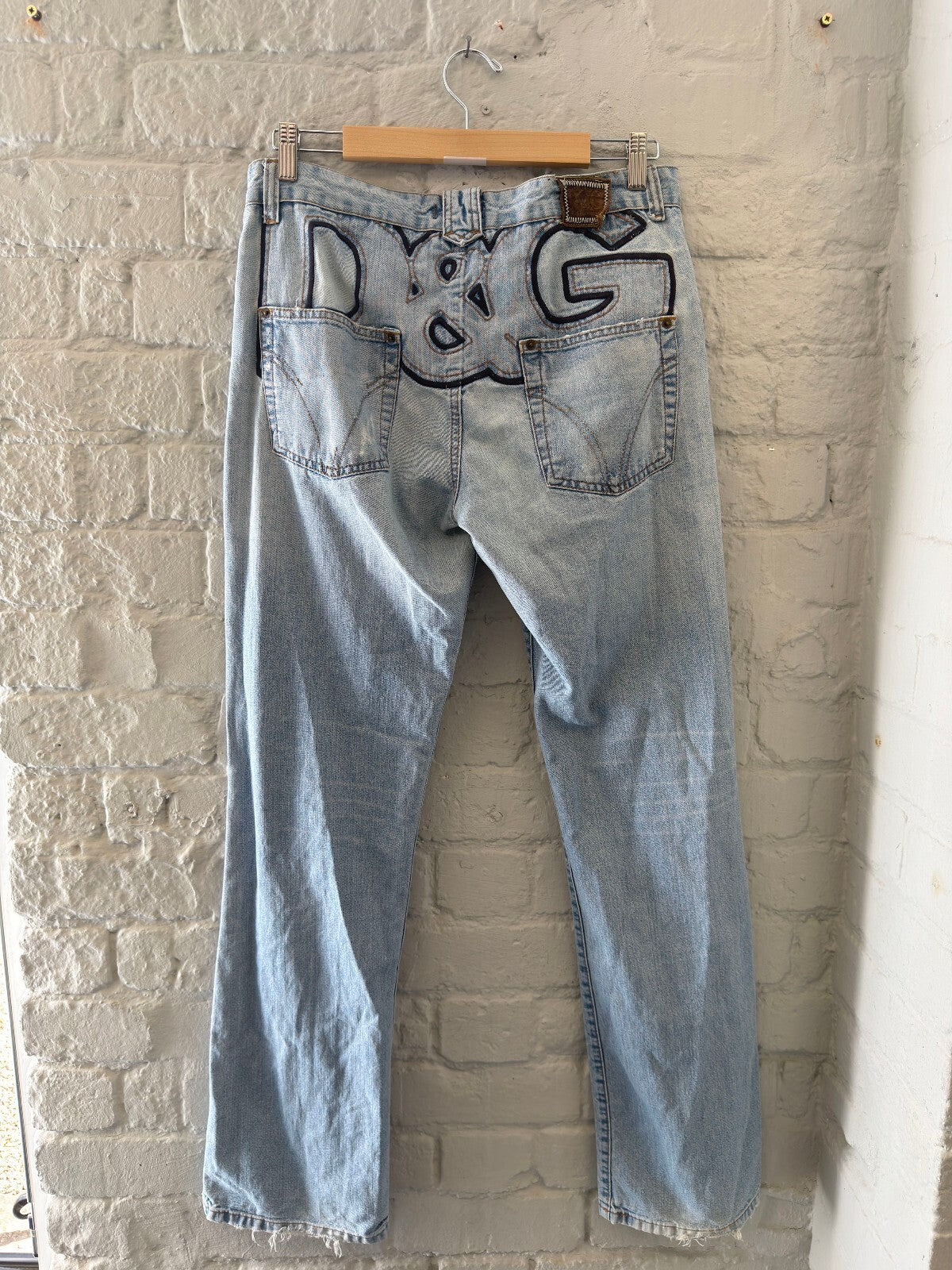 Dolce & Gabbana Light Blue Denim Jeans with Large D&G Logo