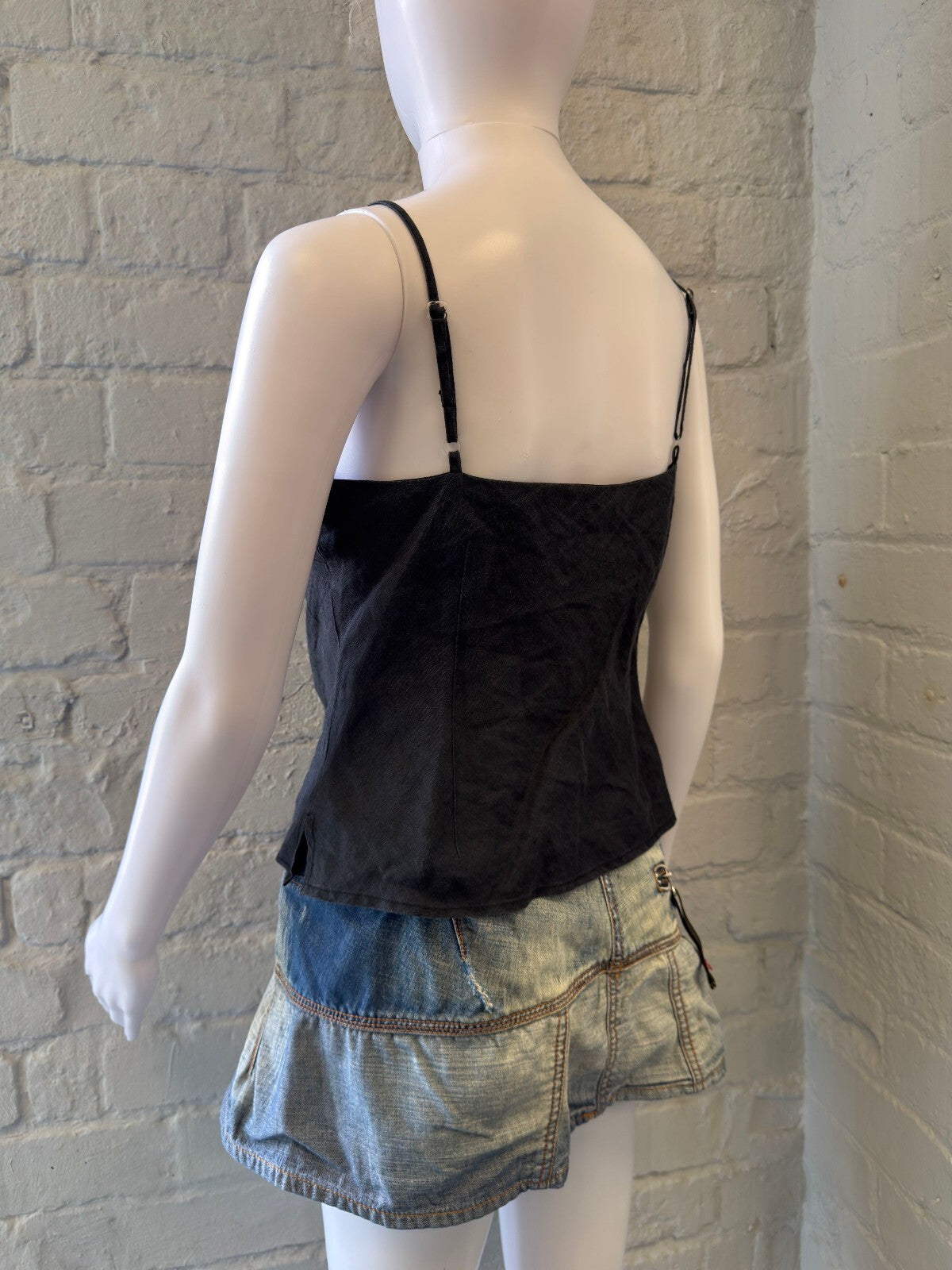 Derhy Beaded Embellished Spaghetti Strap Top