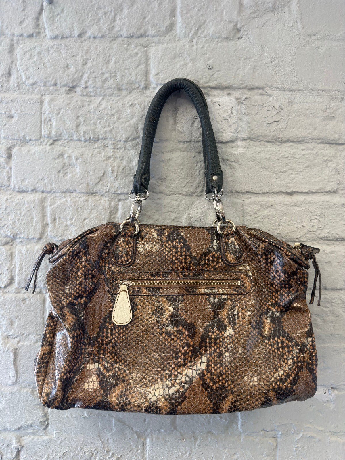 Guess Brown Snake Print Handbag