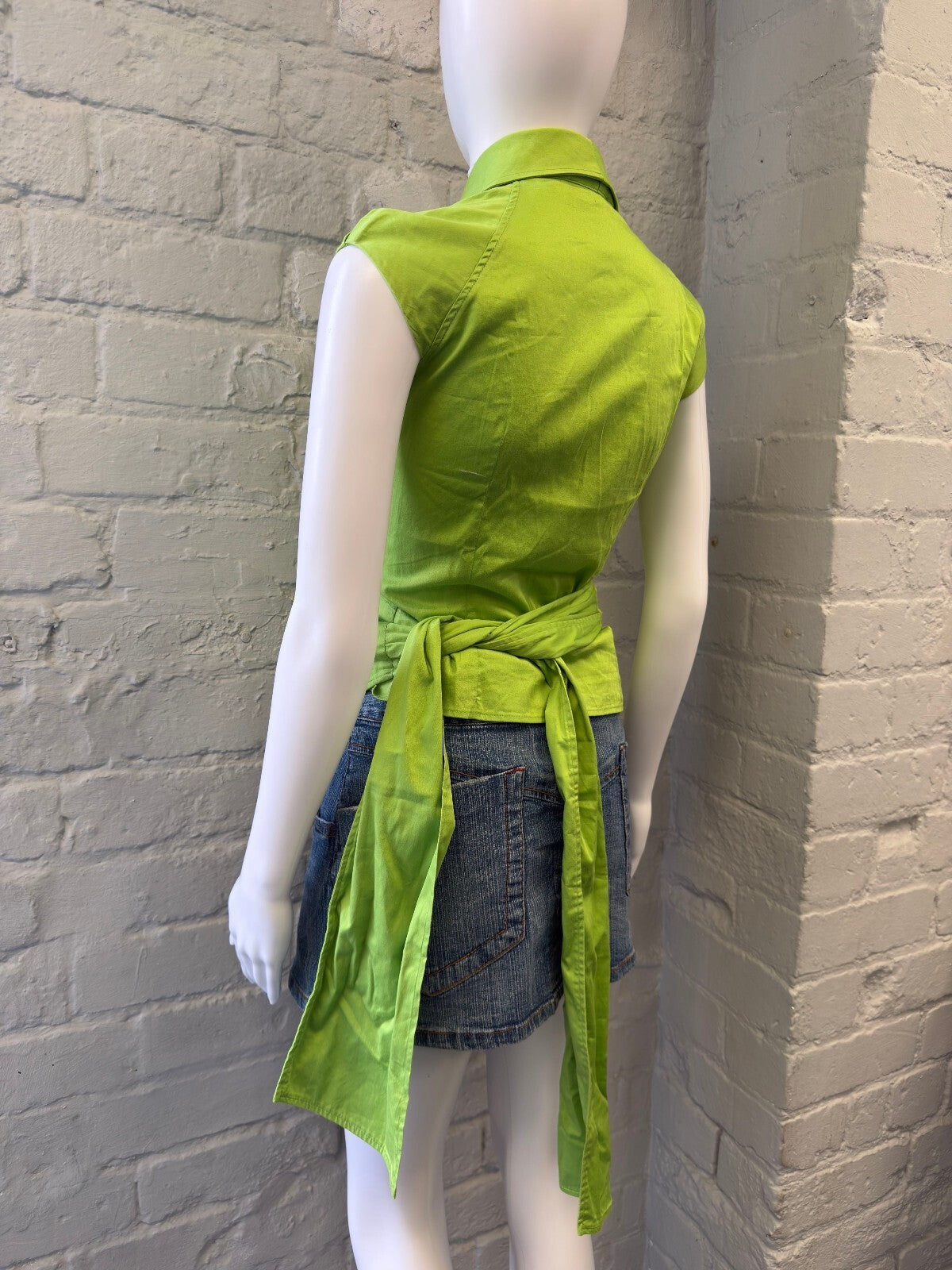 Italian Lime Green Wrap Top
