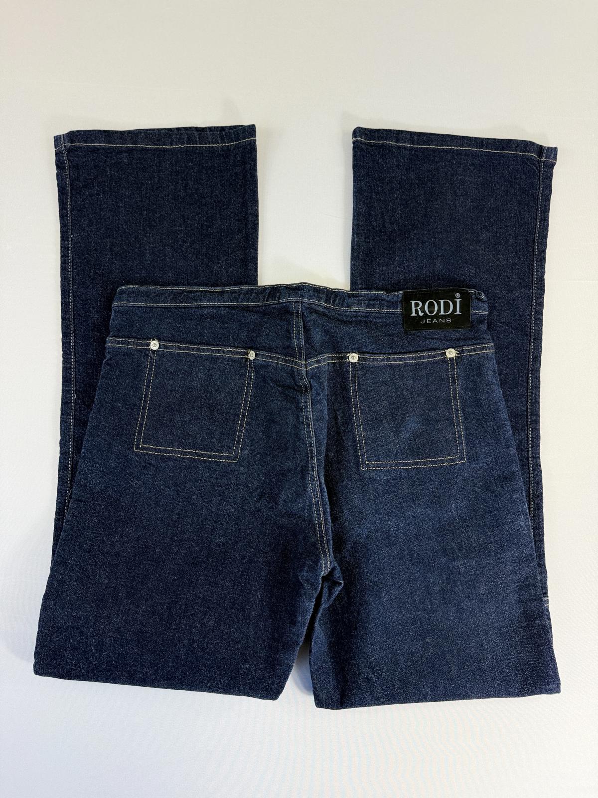 Rodis Vintage Straight Leg Dark Blue Denim Jeans- Size S/M