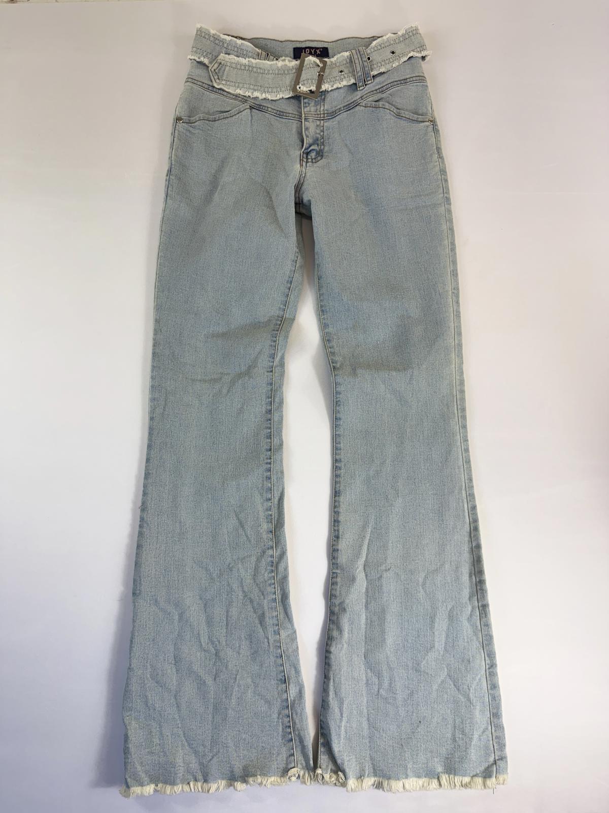 Joyx Light Blue Women's Flare Jeans with Belt- SIZE 8/10