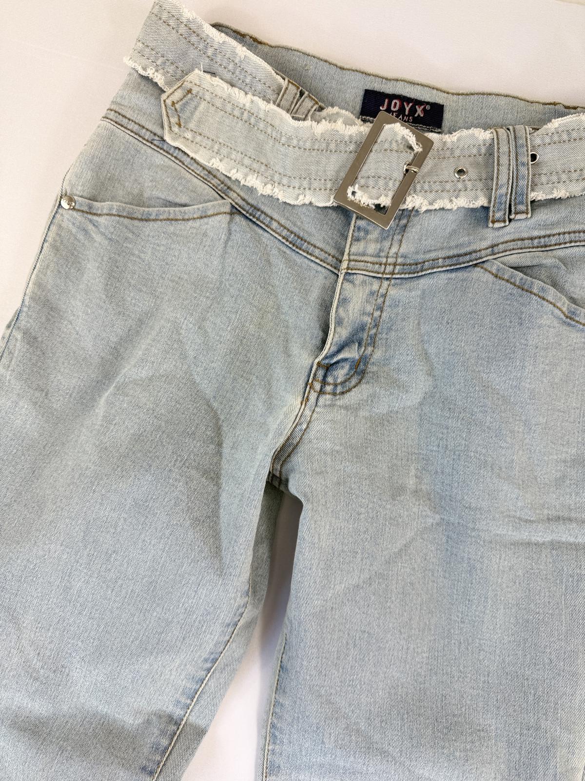 Joyx Light Blue Women's Flare Jeans with Belt- SIZE 8/10