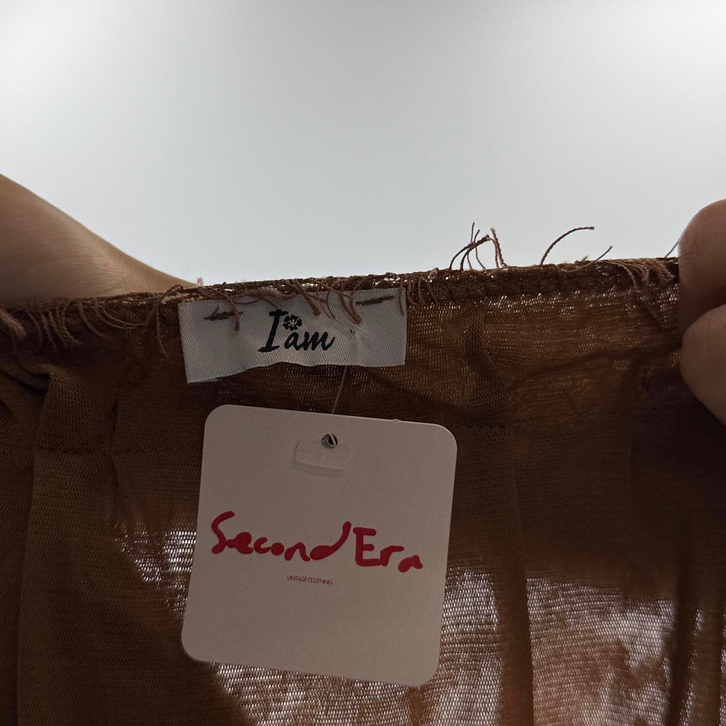 Iam Brown Women's Camisole with Lace Trim- SIZE S