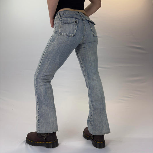 Light Blue Vintage Women's Flare Jeans- SIZE M